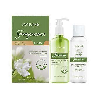 Women's Jasmine scented shampoo and bath set cleanses the body, nourishes the skin, moisturizes and protects the hair