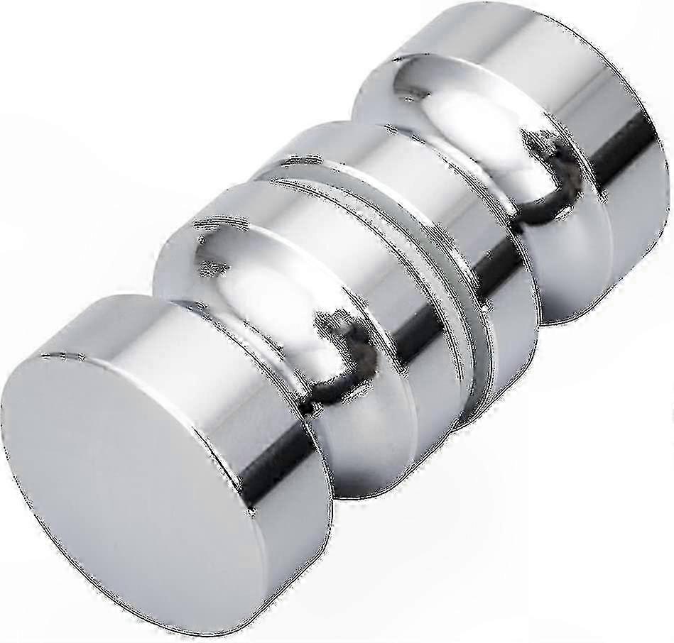 Aluminum Shower Door Handle Knobs Pair Groove Grip Accessory