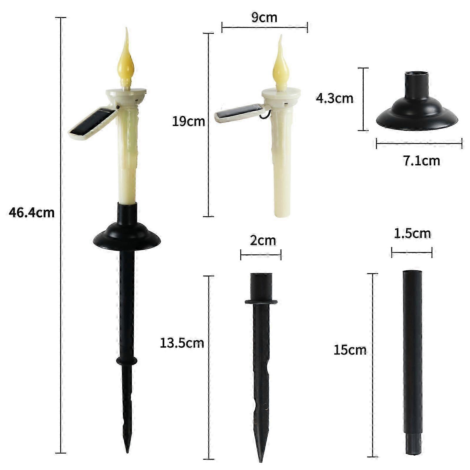 Solar Window Candles With Candlesticks Holder