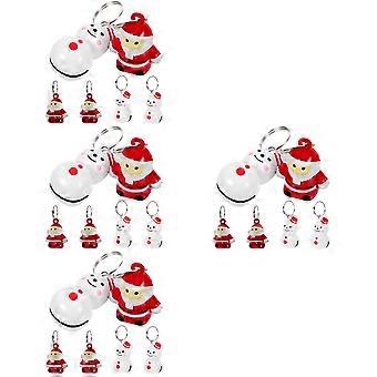 Assorted Color Pet Collar Bell Copper Christmas Bells for 24Pcs Decoration