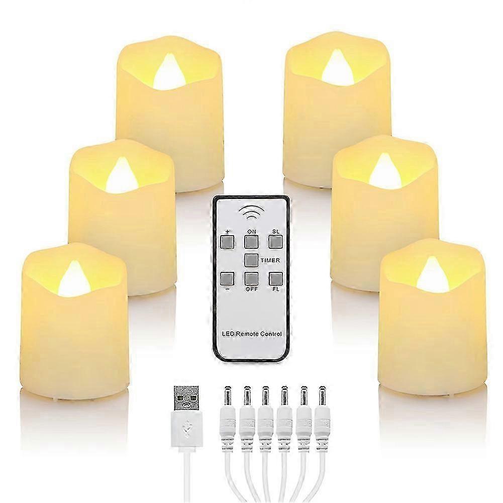 Candle Light Rechargeable Candles Timer Remote LED Tea Light