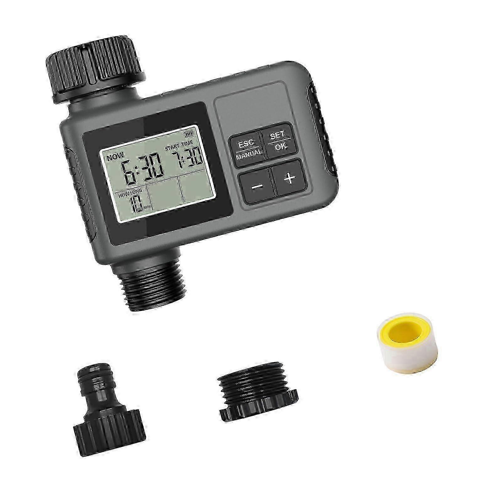 Garden Irrigation Timer Programmable Schedule Rain Delay IPX5 Waterproof