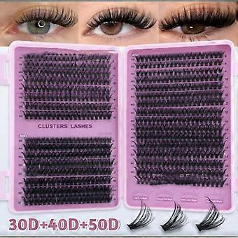 DIY individuella ögonfranskluster kit långvarigt återanvändbart fransförlängningsset för festmakeup resor dagligt bruk