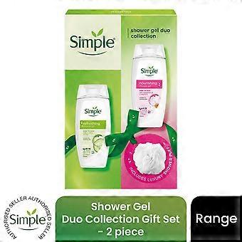 SIMPLE Shower Gel Duo Collection Gift Set 2 piece, Choose your pack 1,2,3 or 4