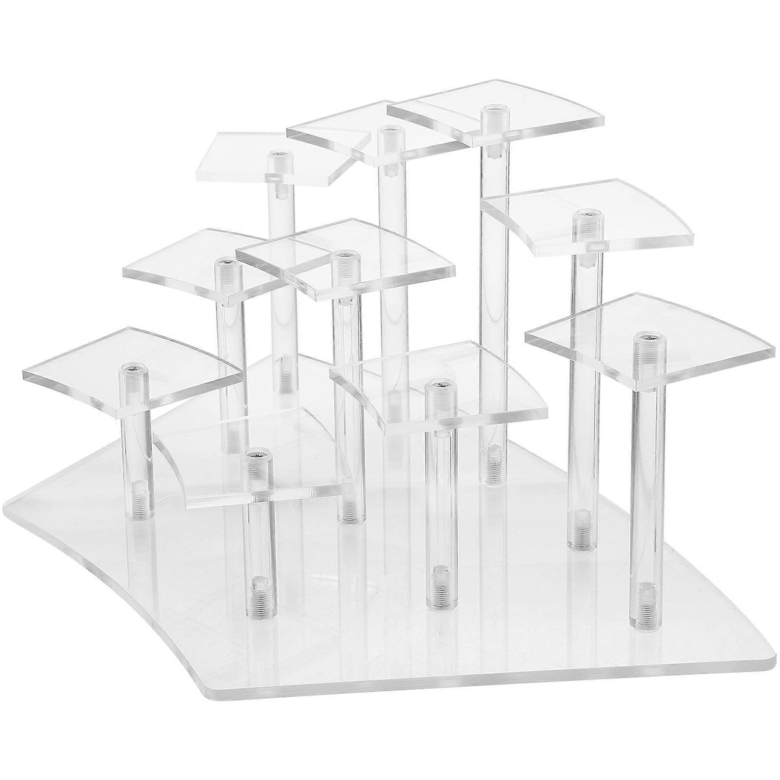 Figurine Display Stand for Display with 2Pcs Multi-Layer Acrylic Rack