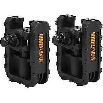 1 par cykelpedaler, mountainbikepedaler foldepedaler foldbare cykelpedaler passer til de fleste cykler, 9,8 * 7 * 3 cm