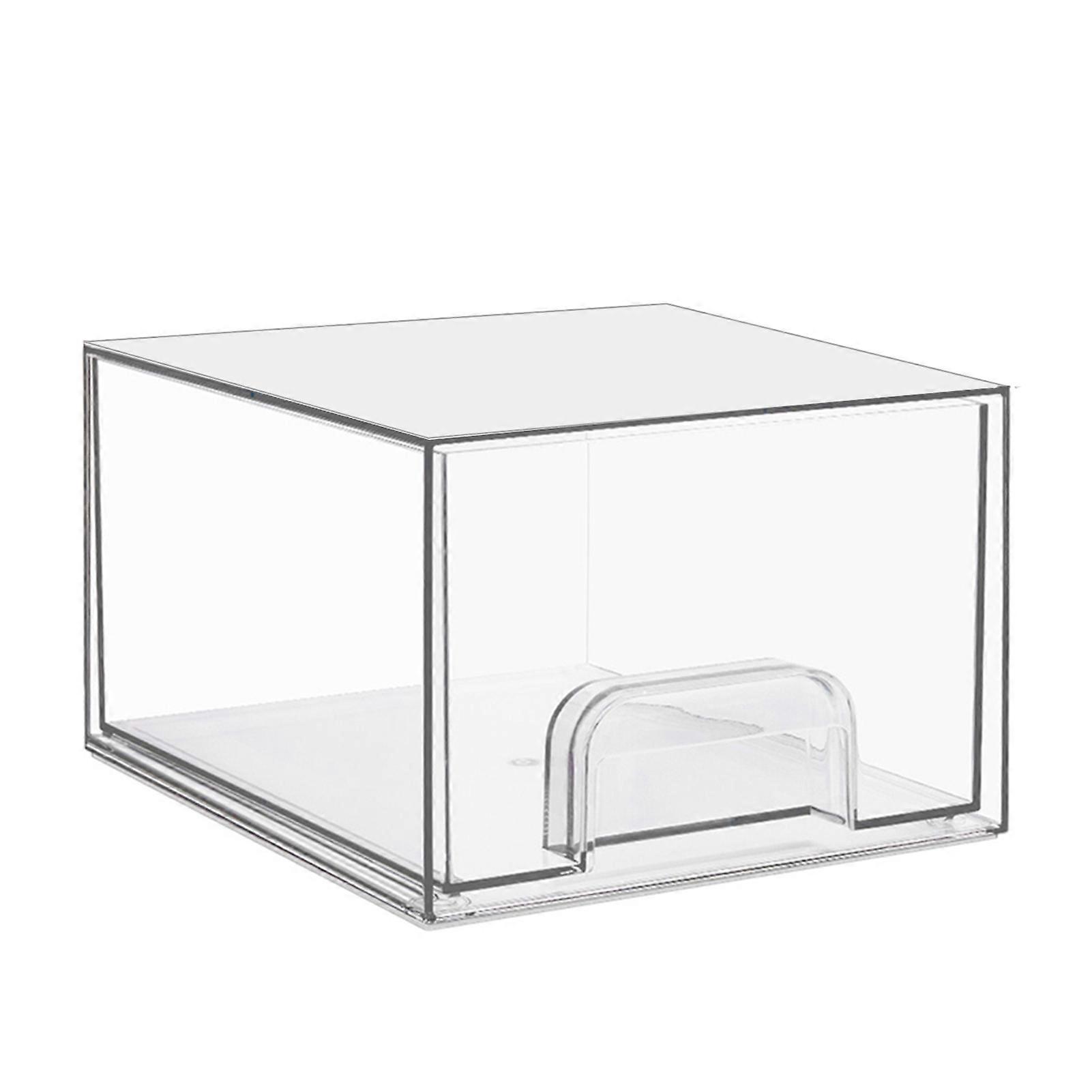 Space Saving Stackable Cosmetic Organizer with Transparent Drawers for Vanity
