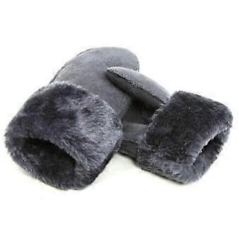 Barsinfi pol Hiver Femmes Gants En Laine Gants En Cuir Véritable Dames Mitaines En Cuir Épaissir Chaud Mignon Peau De Mouton Femmes Gants Extérieur