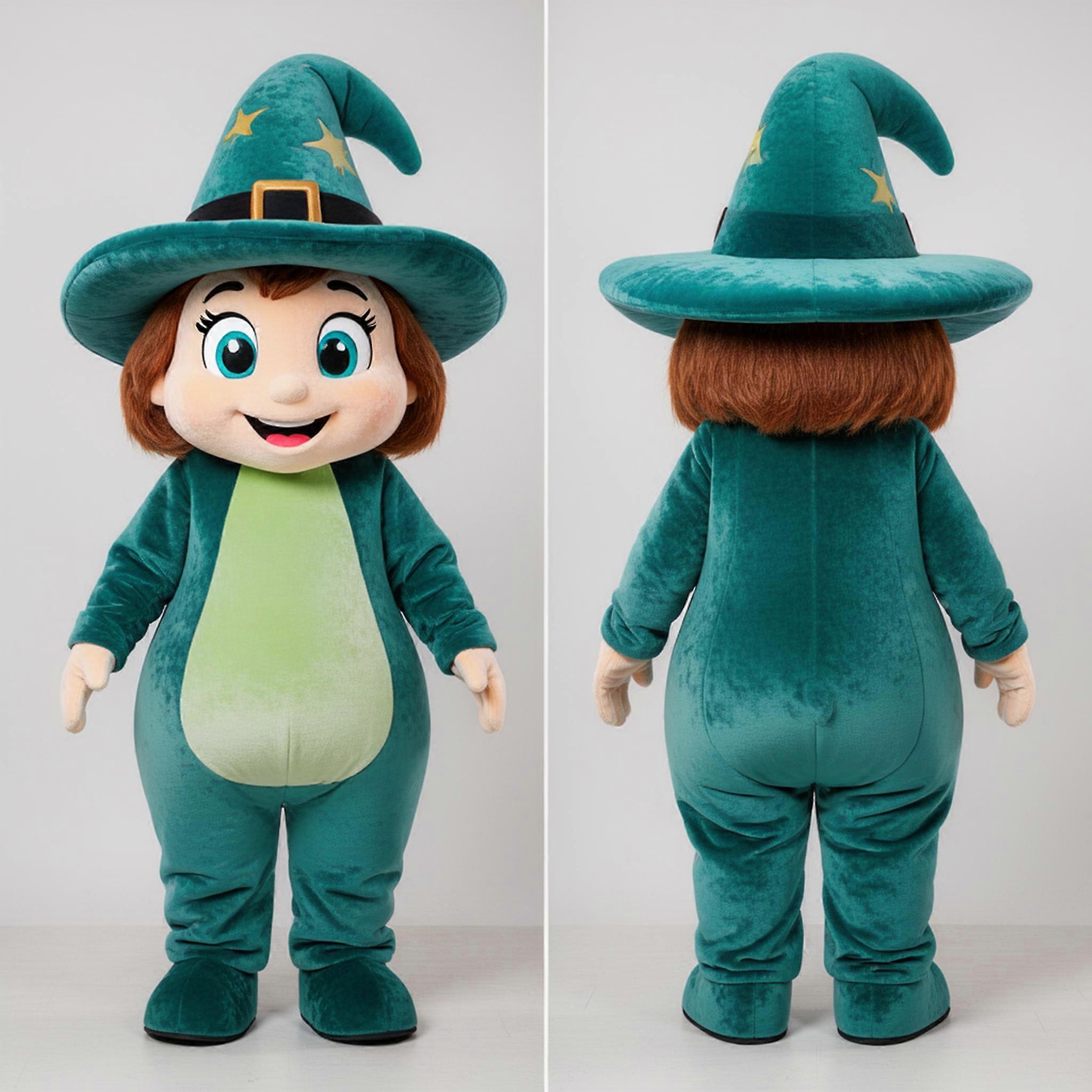 MASTICOT Teal Oversized Witchs Hat Mascot