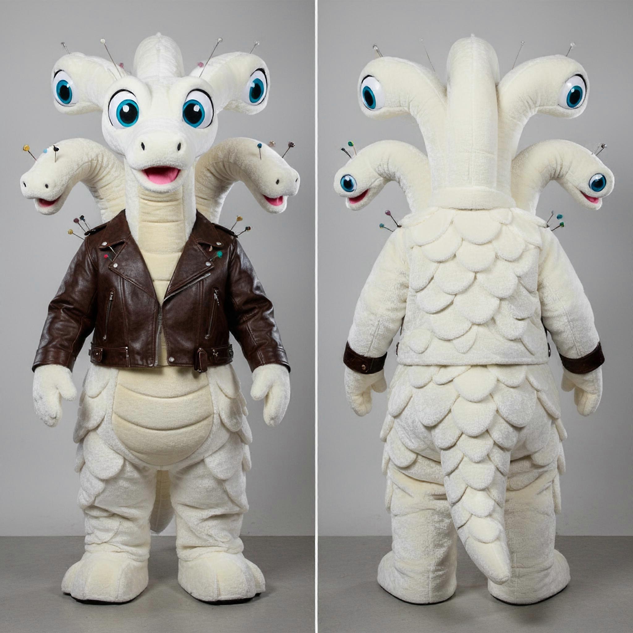 MASTICOT Ivory White Scaled Hydra Mascot