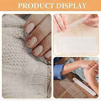 Clear Nail Wraps 4 Sheets Self Adhesive Nail Art Strips Transparent Semi Cured Gel Stickers Protective Stickers for Manicure Salon Use Easy Peel off
