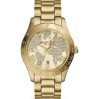 Mkors layton Quartz Analog Women's Watch avec Bracelet en acier inoxydable plaqué or MK5959