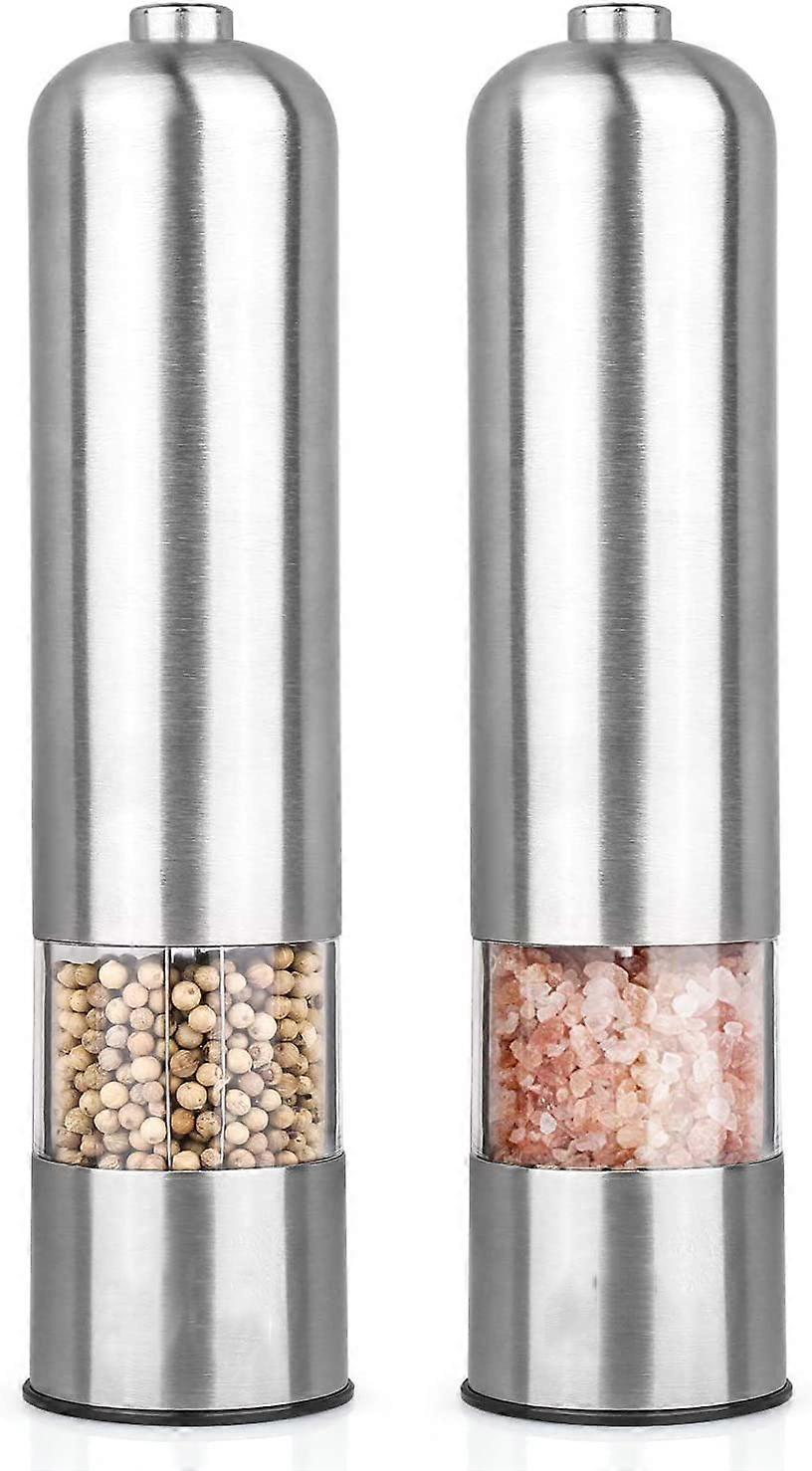 Automatic Stainless Steel Grinder, Adjustable Ceramic Core, Bright LED Light