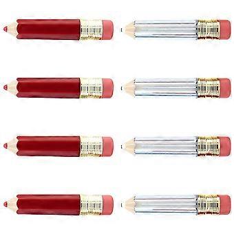 Lipglossbuisjes in potloodvorm, 8 stuks, diverse kleuren, plastic bewaarcontainers