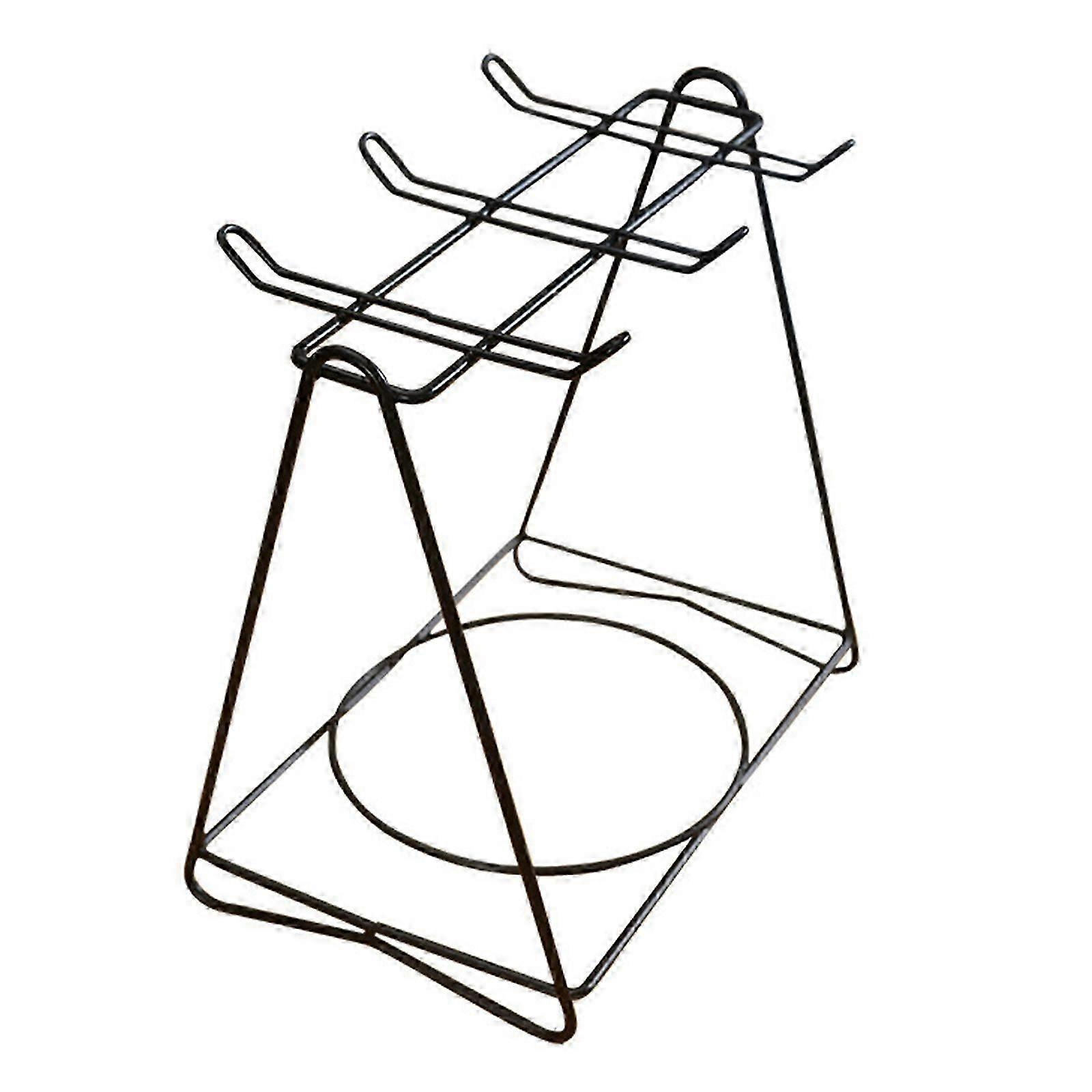 Multipurpose Black Triangles Coffee Cup Storage Rack, Multicolor