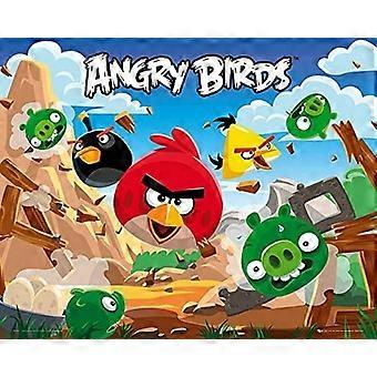 Angry Birds: Puzzle mit Aussparungen zum Zusammenfügen – Motiv: Zerstörung, Artikelnummer: ZRC466.