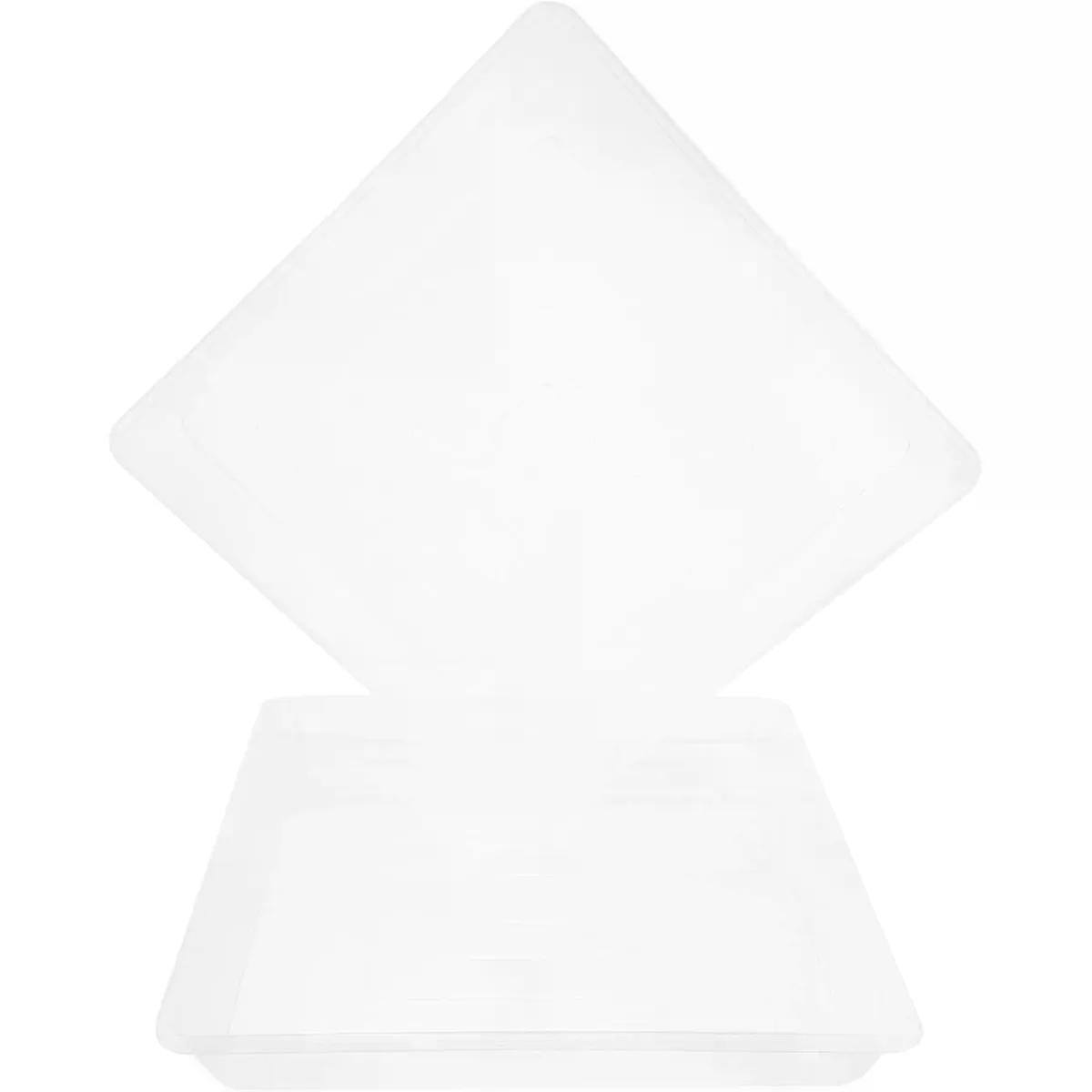 2Pcs Square Plastic Planter Water Trays, PP Leak-Proof Drip