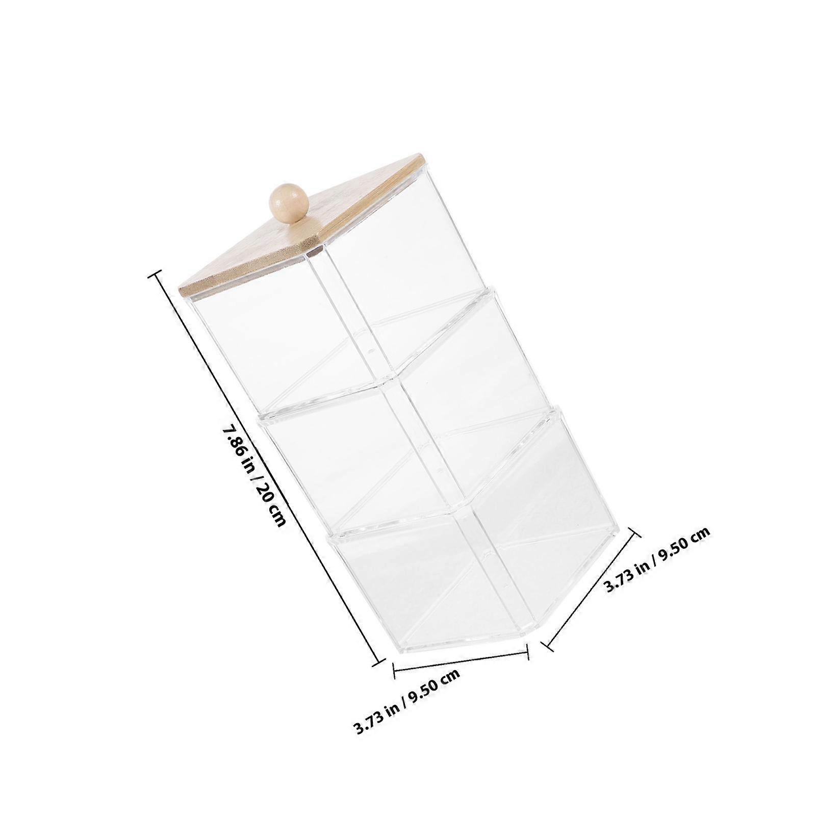 Cotton Swab Container Storage Box for Organized Makeup Essentials 1Set