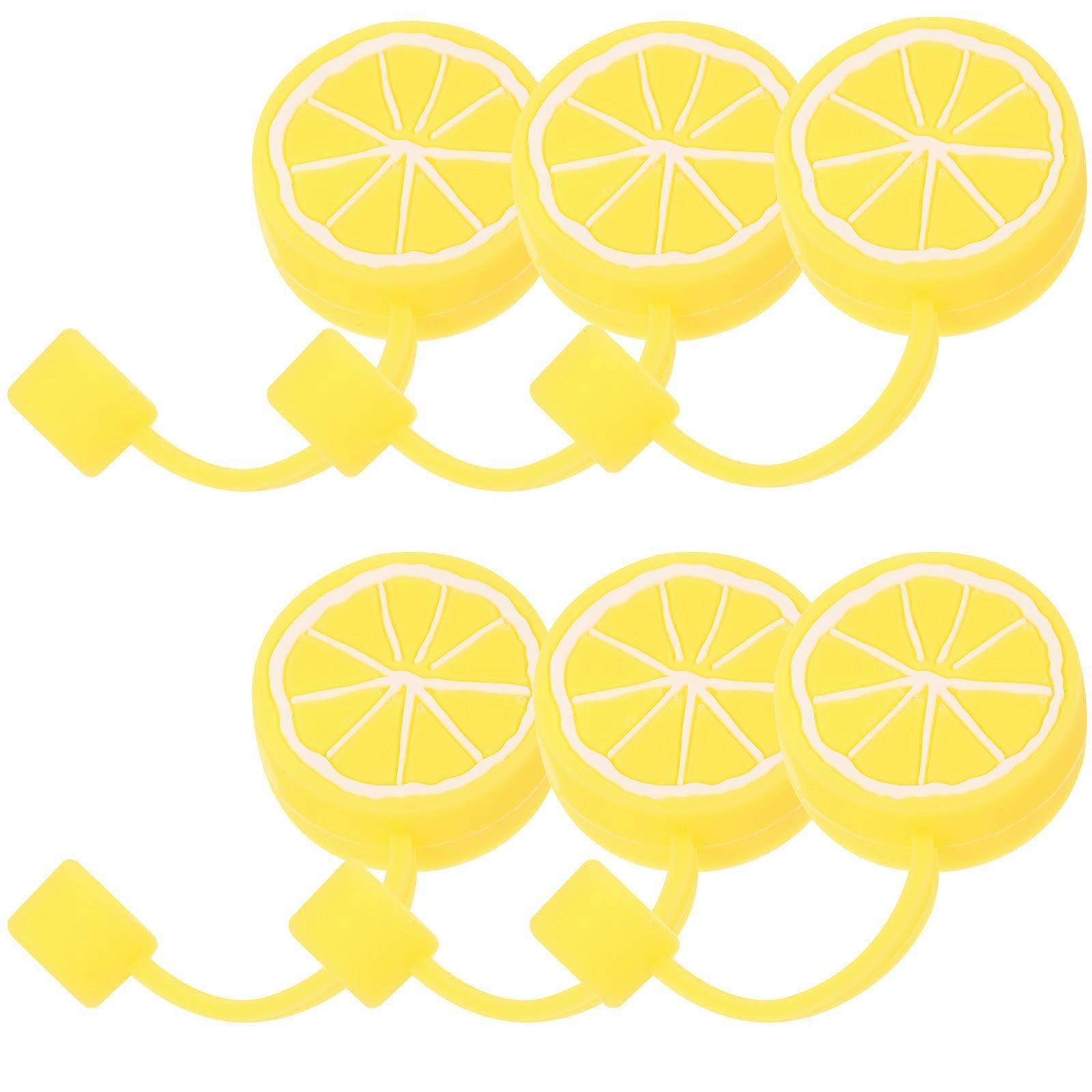 Party Straw Cap Silicone Straw Covers compatible with 6Pcs Reusable Set