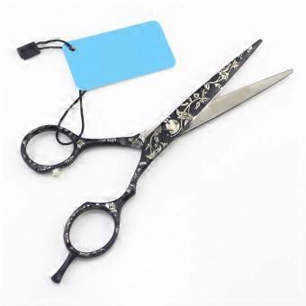 Hair Thinning Scissors Stainless Steel Precision Thinning Blades Ergonomic Barber Shears Black White