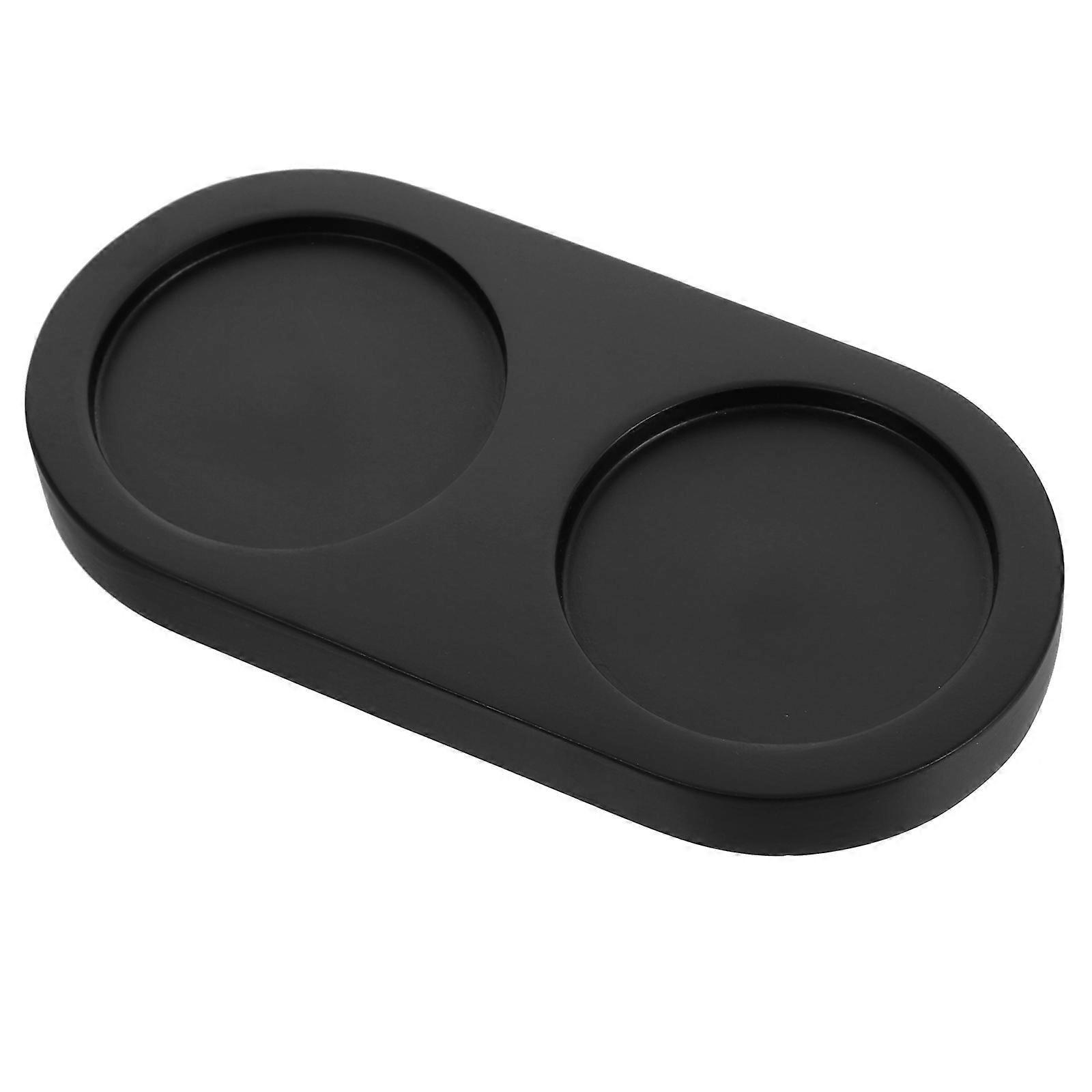 Compact Black Wood Grinder Tray