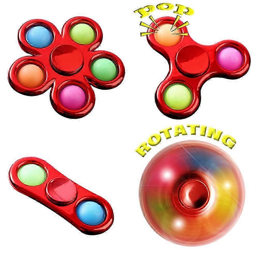 Red Multileaf Pop Spin Fidget Pack
