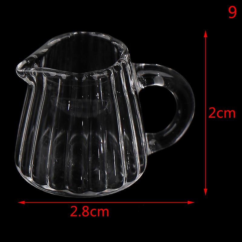 1/12 Dollhouse Miniature Kitchen Decor Glass Teacup Kettle Teapot Model Toys