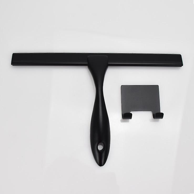 Window Squeegee, Window Squeegee with Hook for Bathroom, Kitchen, Mirror, Window Cleaning, 25*16.5cm, Black