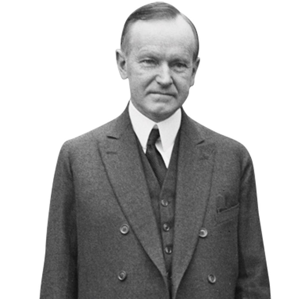 Calvin Coolidge (BW) Half Body Buddy Cutout