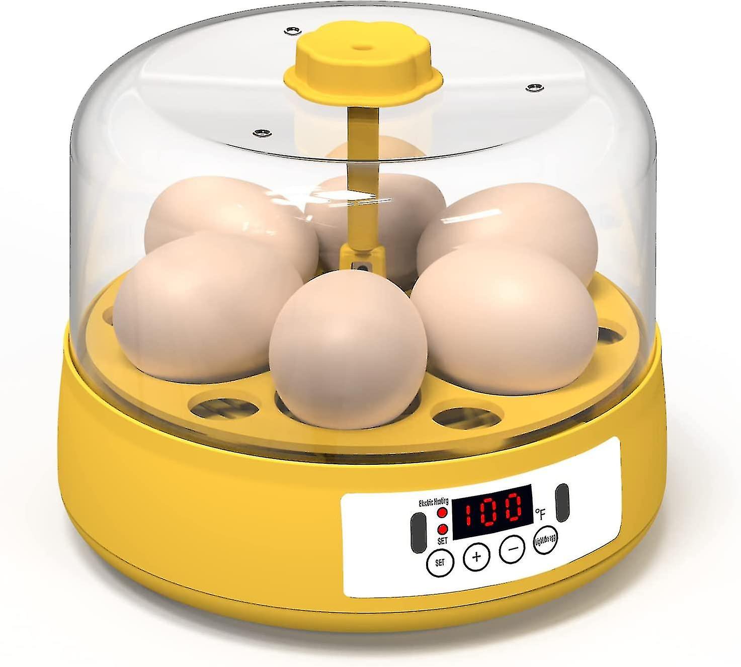 Egg Incubator For Hatching Eggs, Digital Mini Fully Automatic Egg Incubator 6 Eggs, Self-contained Led Egg Candling, Breeder For Chicken, Ducks, Birds