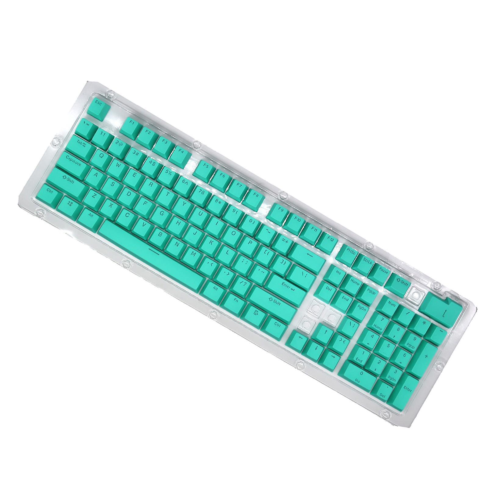 DIY PBT 104 Keys Keycaps for 61 64 72 98 Gaming Mechanical Keyboard  Cyan