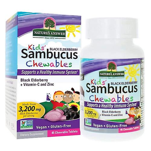 Nature's Answer Kids Sambucus Chewables, 45 Tabs (Pack of 1)
