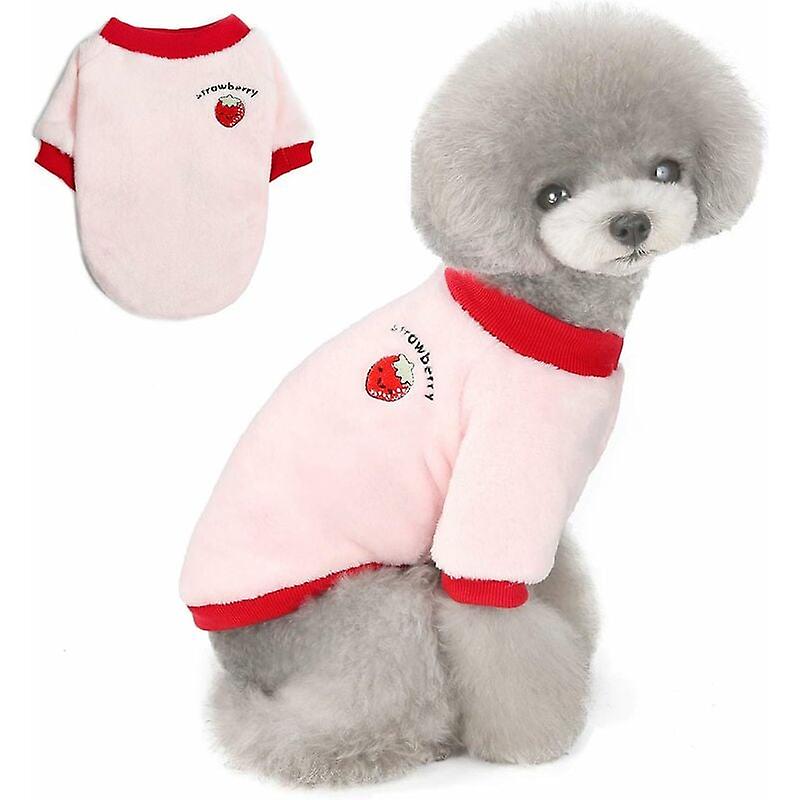 Fruit Pattern Woolen Pet Sweater (Pink, M)
