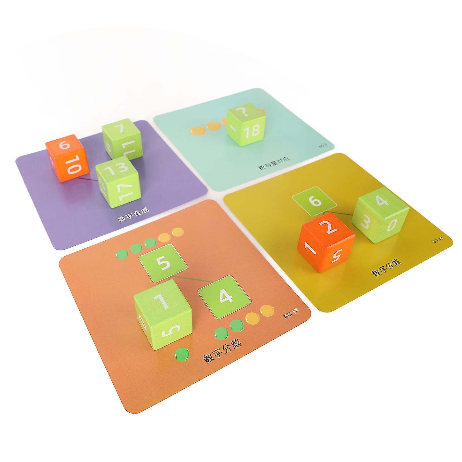 Educational Wooden Fraction Blocks for Kids' Math Learning