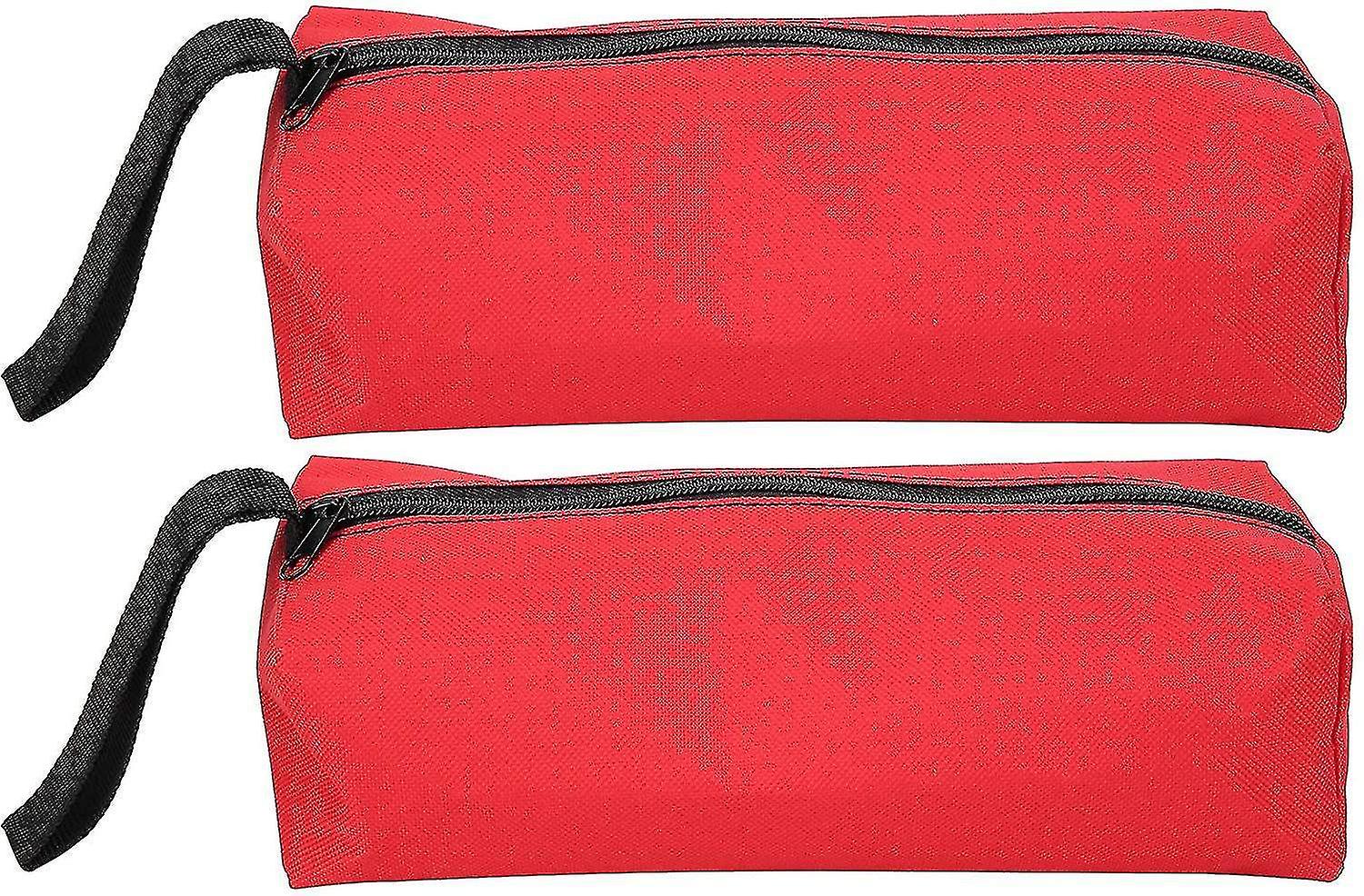 2 Pieces Small Tool Bag Portable Tool Storage Bag Canvas Multifunctional Tool Bag Zipper Tool Bag Mu
