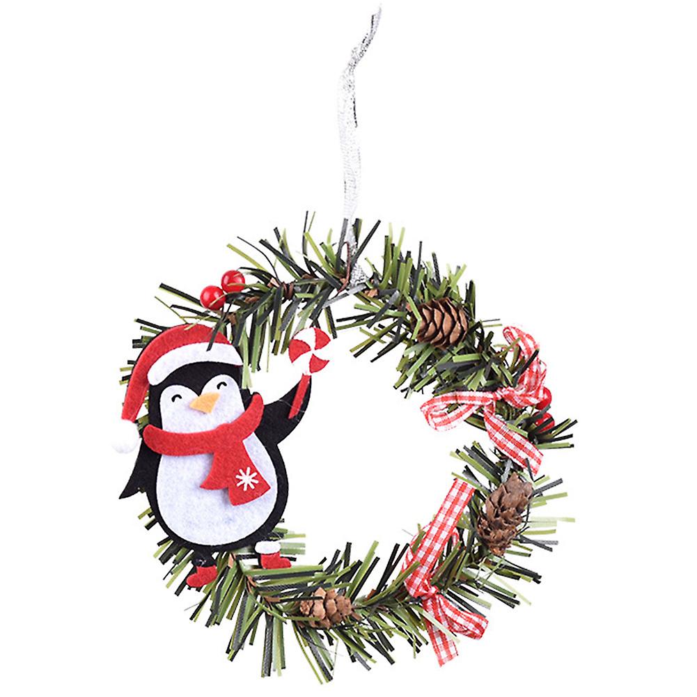 Elks Pattern Wreath Pendant Durable Exquisite Hanging Handiworks for Tree