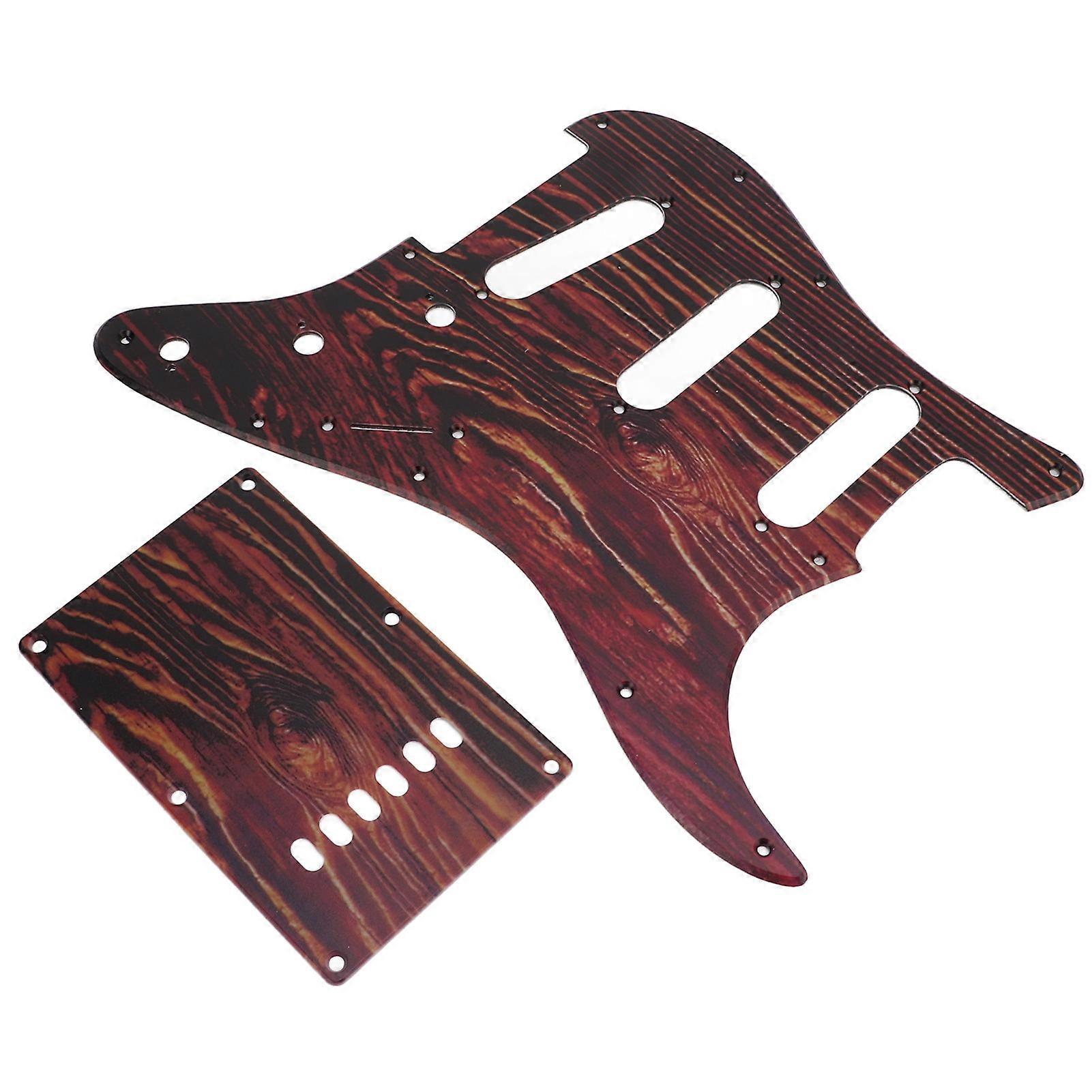 Gitarr Plektrumskydd SSS PVC Skrapplatta Tiger Stripes Backplate
