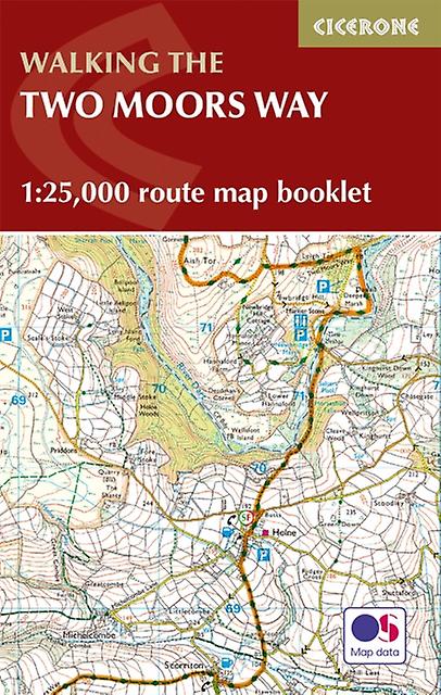 Two Moors Way Map Booklet by Sue Viccars Paperback Book