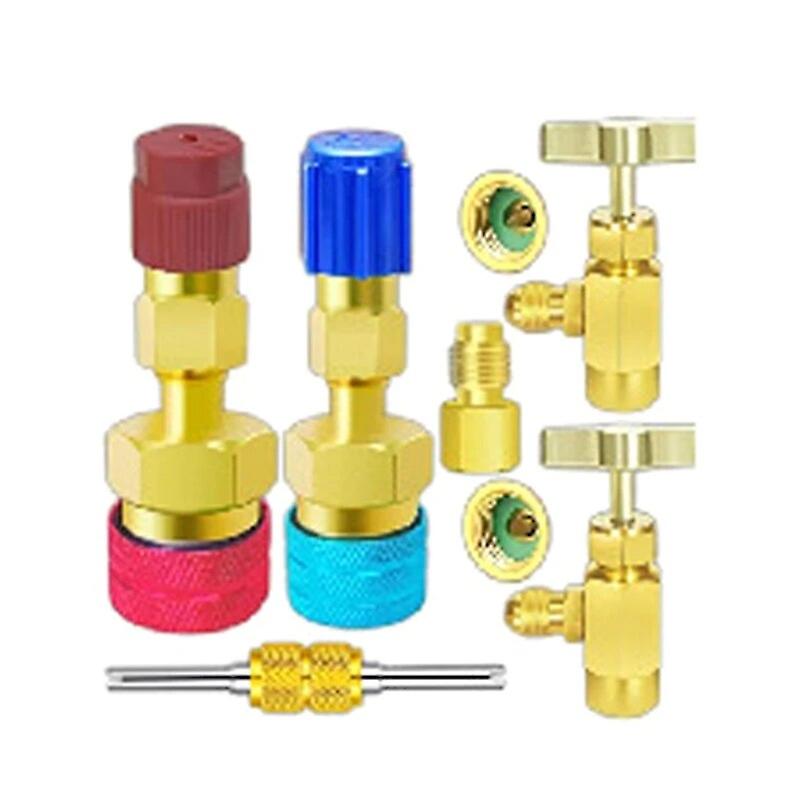 R1234YF to R134A High and Low Side Quick Coupler Hose Adapter Connector Car Air Conditioning Fitting Tools 2pcs~9034