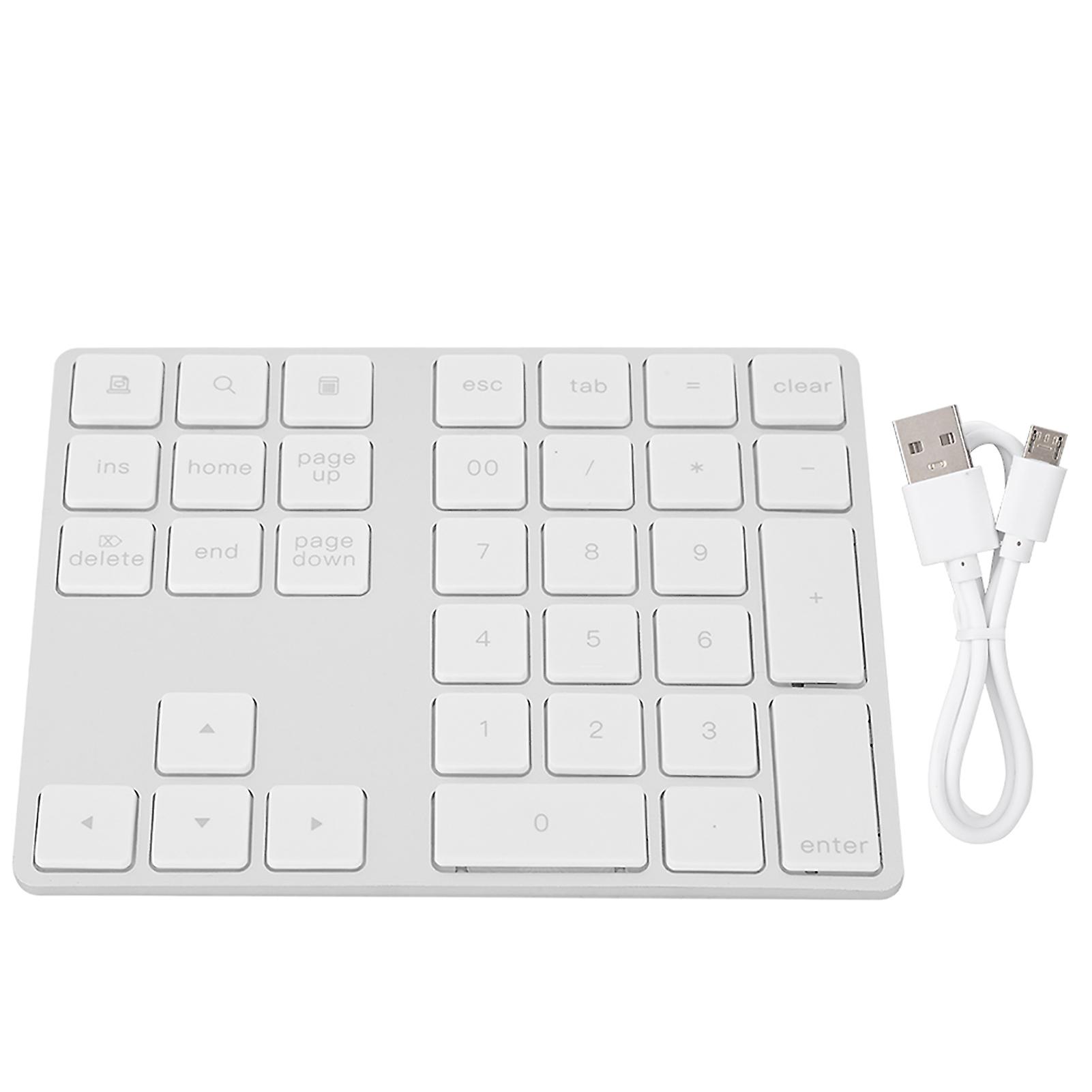 BT308 34 Keys Mini Rechargeable Numpad Wireless Numeric Keypad Small Keyboard