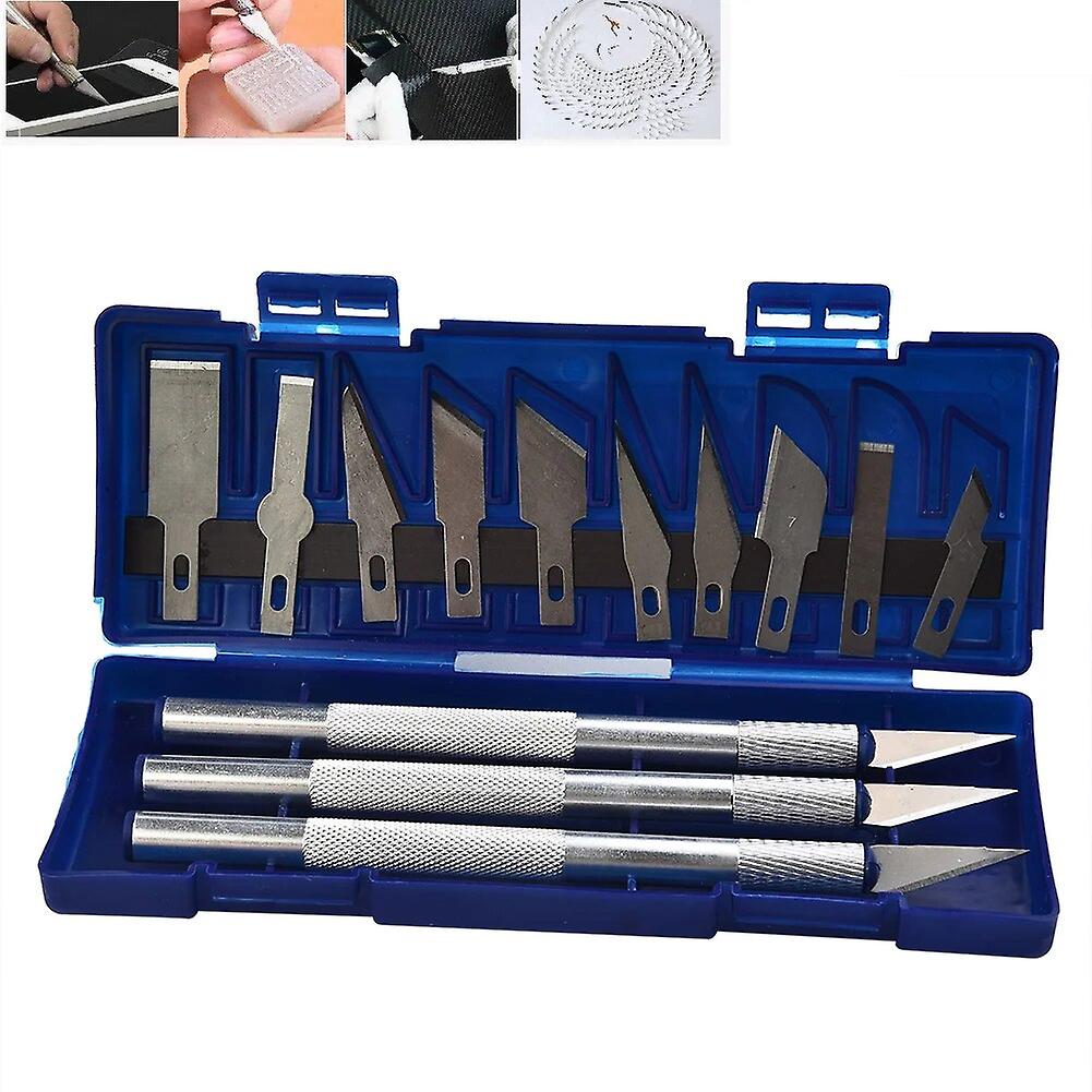 13pcs Precision Cutting Kit with Box Model Tool Making Hand Carved Tool Arts Craft Hobby Kit Multifunction Pen DIY Repair Hand~11012