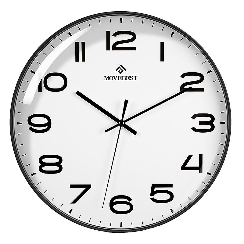 12 Inch Wall Clock  G2001 White Surface Black Frame G2001 White Surface Black Frame