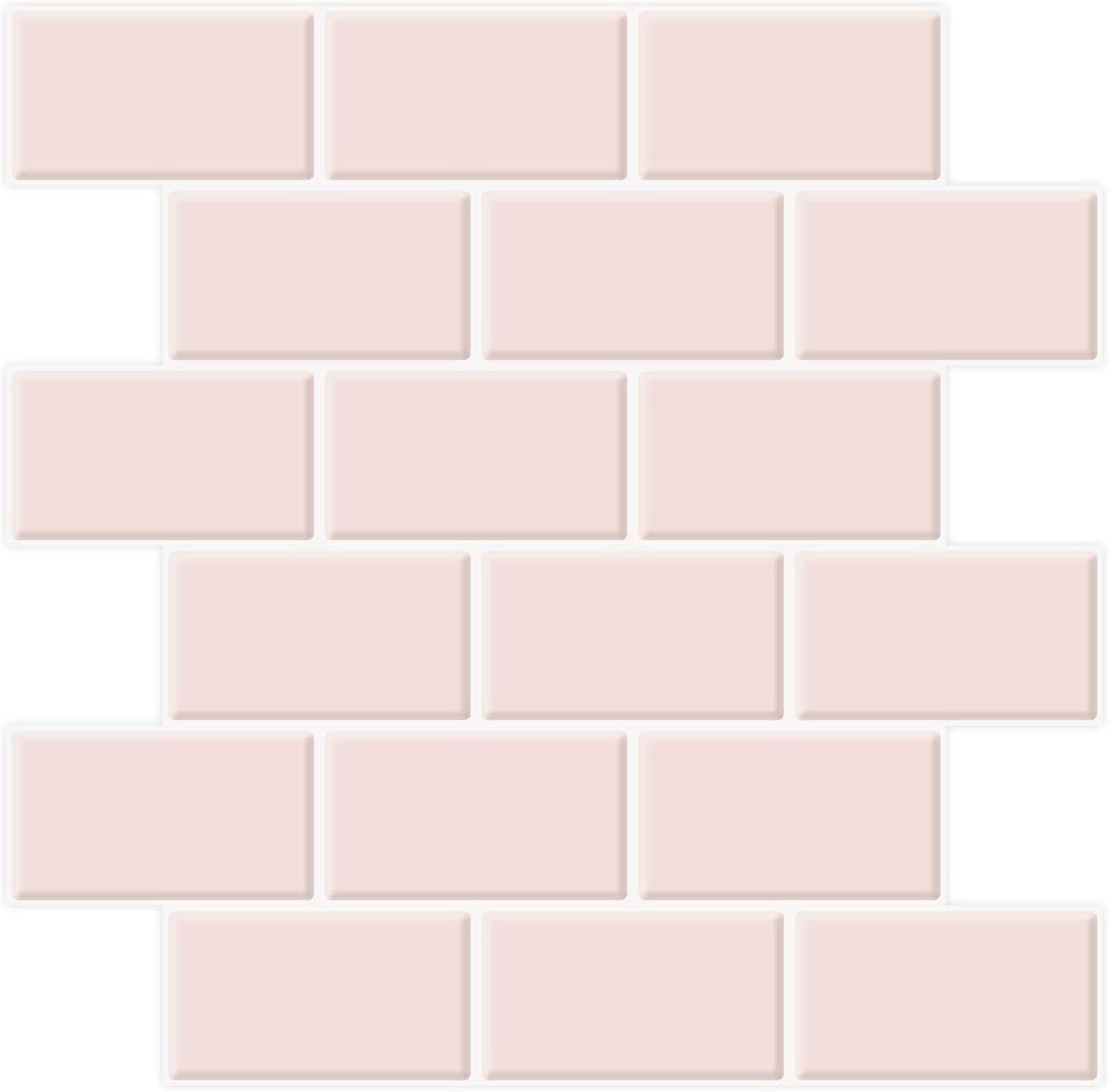 Adhesive Wall Tiles,Thicker Version,Adhesive Backsplash for Kitchen Bathroom Shower,3d Effect Vinyl