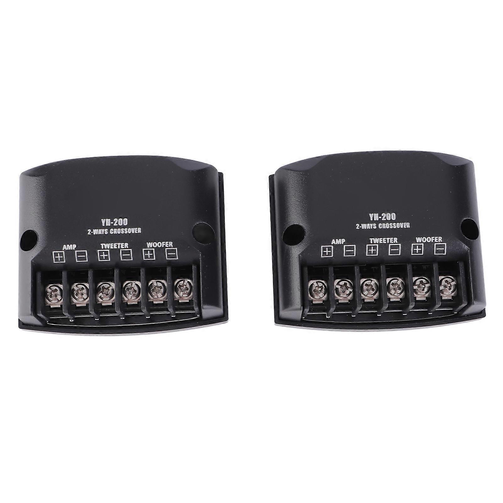 Lot de 2 diviseurs de fréquence pour haut-parleur de voiture 2 voies 12 V 60 W, condensateurs haute fréquence, noir, universel
