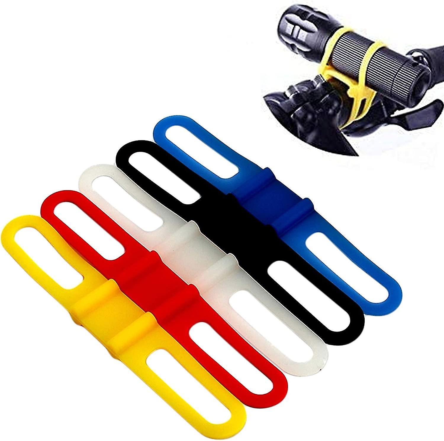 Flashlight Bike Mount Silicone Strap Rubber Tie Down Straps