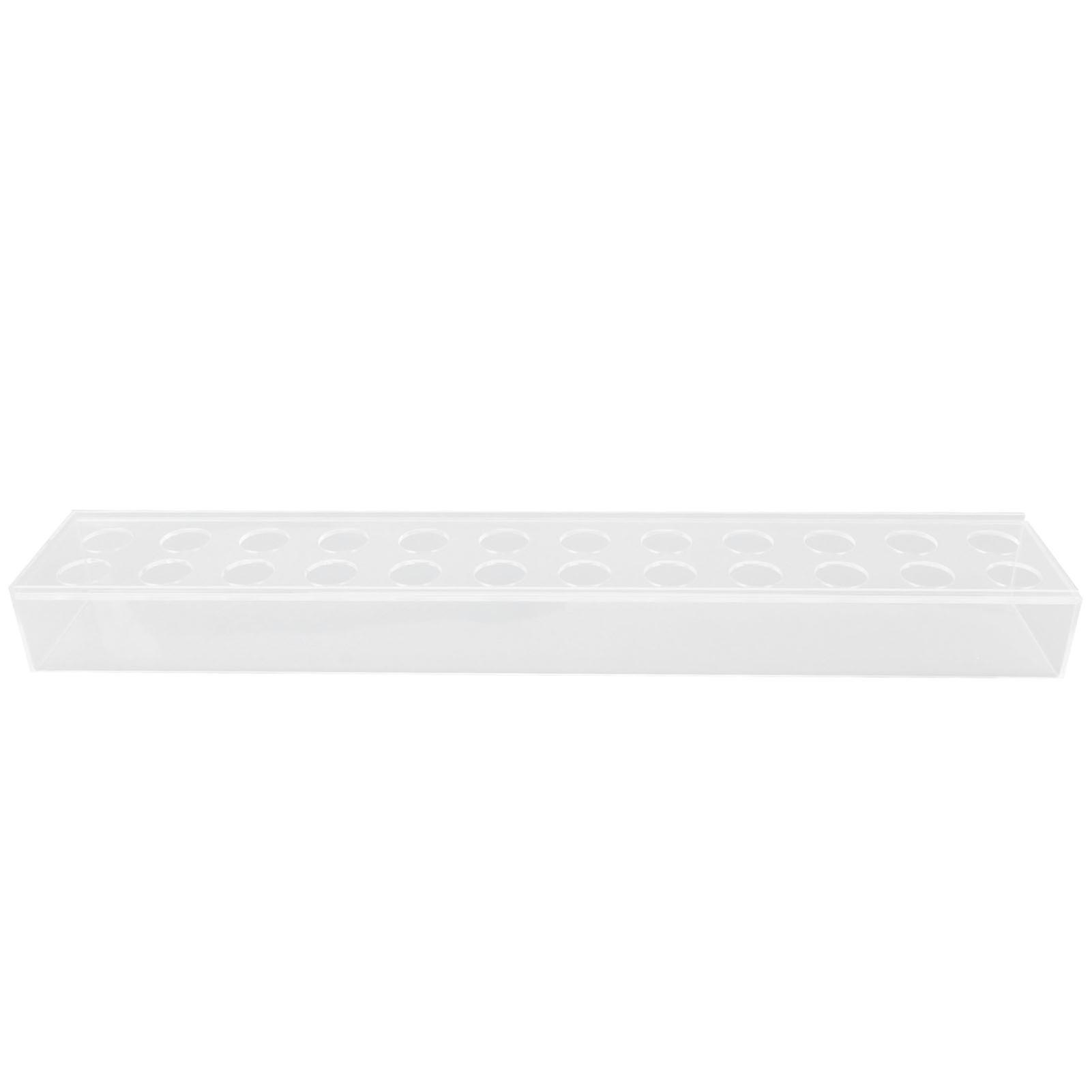 Acrylic Flower Vase Rectangular Long Clear Floral Centerpiece Votive Box Rectangle Holder with String 24 Holes
