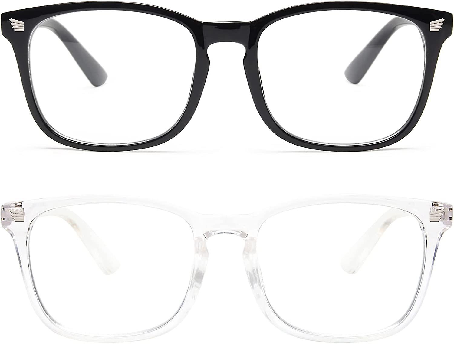 2 Pack Blue Light Blocking Glasses, Computer Reading/Gaming/TV/Phones Glasses