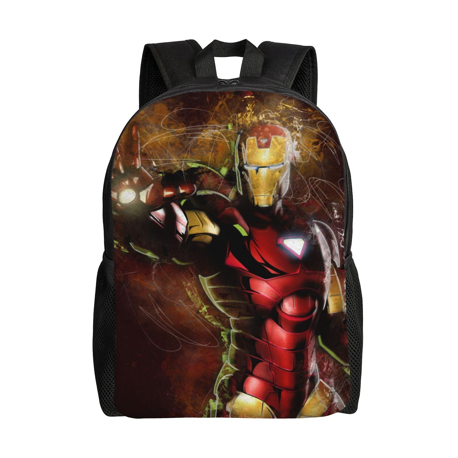Iron Man Backpack, Travel Laptop Backpack, Water Resistant College School Computer Bag, Durable