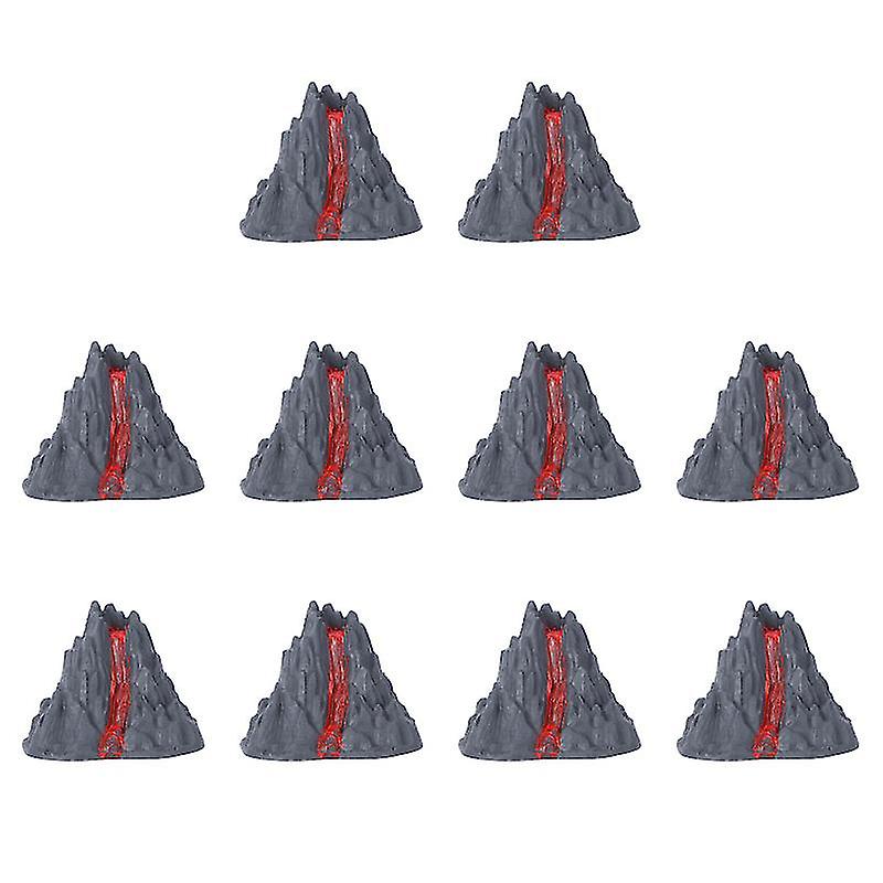 10pcs Simulation Volcano Decor