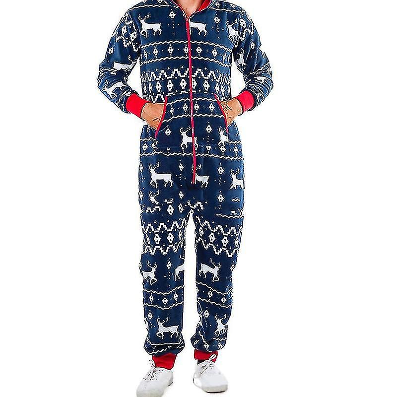 בגדי ריקוד גברים נעים חג המולד פיג'מת Onesie, חג למבוגרים סרבל נעים-mxbc